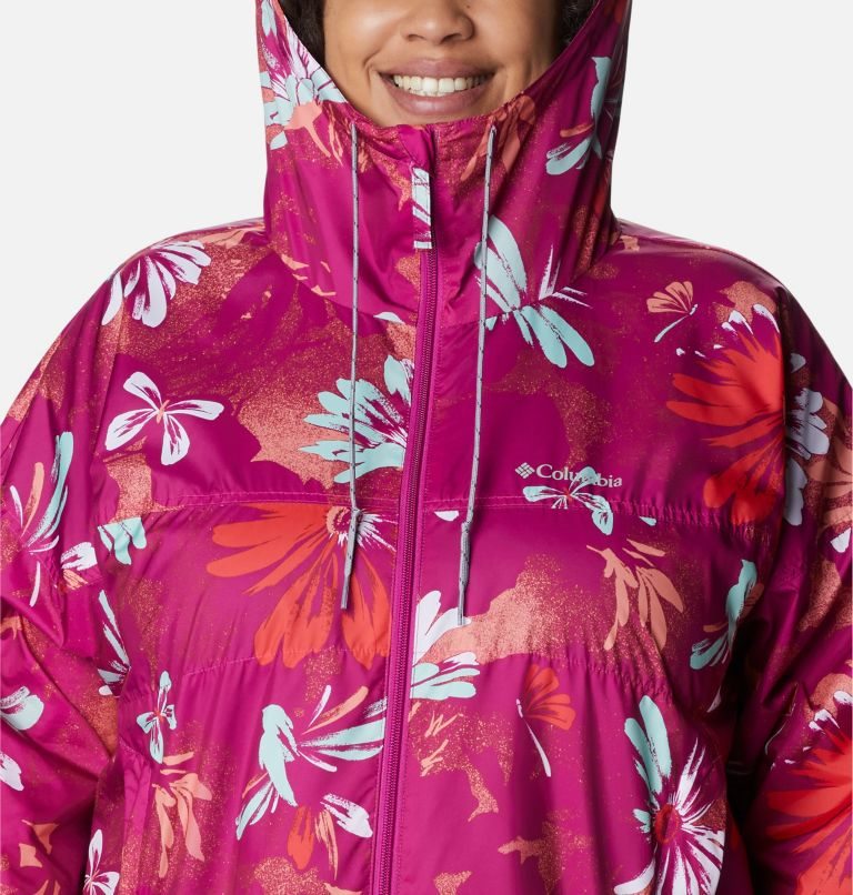 Jacheta Columbia Flash Challenger Novelty Windbreaker Dama Flori | Plus Size CSMQZ0S7A